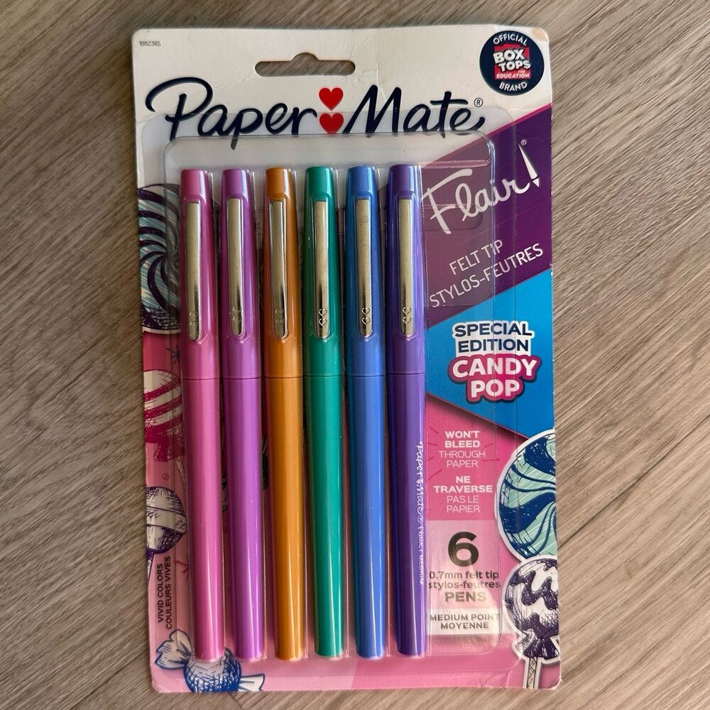 Paper Mate Flair Pens Medium Tip 0.7mm - Special Edition Candy Pop - NEW